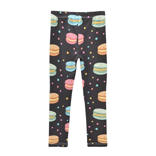 Colorful Macaroons Polka Dot Girls Casual Leggings for Kids Printed Long Pant Bottoms Stretch and Soft2