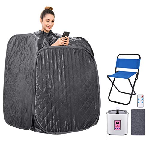Portable Home 2L Steam Sauna with Remote Control,Indoor Foldable Steam Sauna Tent Spa
