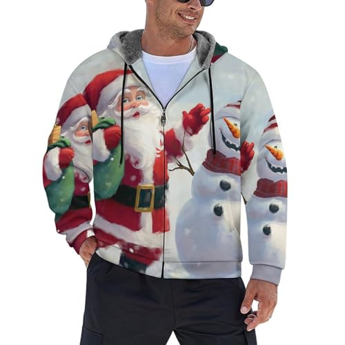 Sweat à capuche zippé de Noël pour adulte idéal comme vêtement de travail