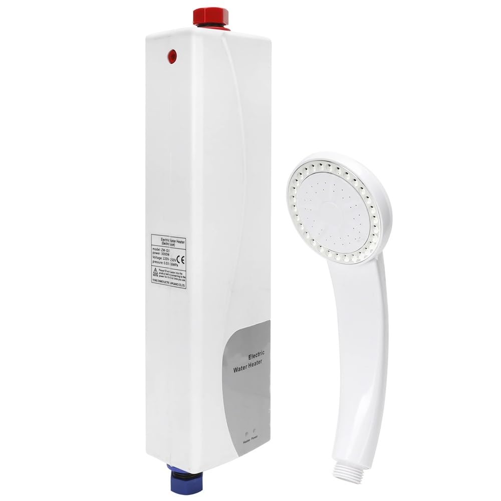 Chauffe-eau instantané 3000W à induction rapide et kit douchette complet