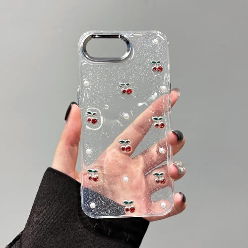 Coque cerise iPhone 17e transparente mignon étui doux antichoc iPhone 16e