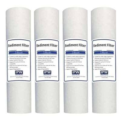 5 Micron 10" x 2.5" Whole House Sediment Water Filter Replacement Cartridge Compatible with Any 10 inch RO Unit, Culligan/P5, Aqua-Pure AP110, Dupont WFPFC5002, CFS110, RS14, WHKF-GD05 4-Pack