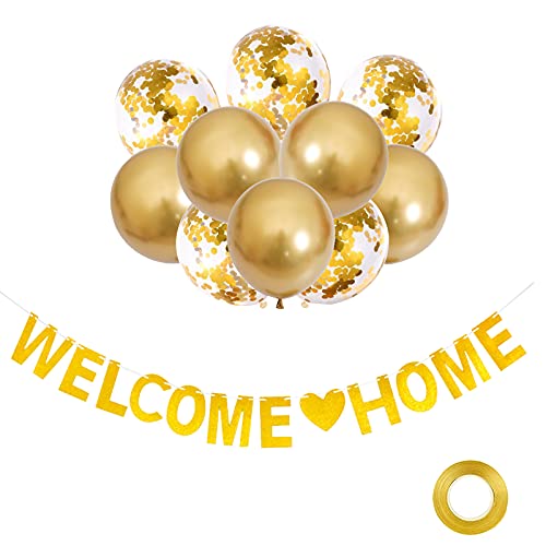 Calkkrer Welcome Home Banner - Yay! You're Home Girlande Mit Glitzer