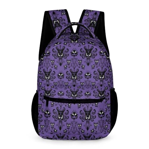 Haunted Horror Mansion Backpacks Laptop Bag Lightweight Adjustable Travel Daypack