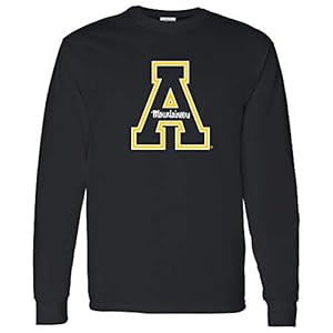 UGP Campus Apparel AL02 – Appalachian State Mountaineers Primary Logo Long Sleeve – 3X-Large – Black