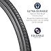 2-PCS 24x1.0/25-540 Gumwall Folding Sports Wheelchair Tires 60TPI Non-Scratch Compound with 1.2MM Antipuncture Protection Compatible with 24 x 1.0 24x1 Wheelchair Tires