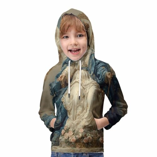 Sweat à capuche garçon 11-13 ans imprimé 3D anges avec poches - 4
