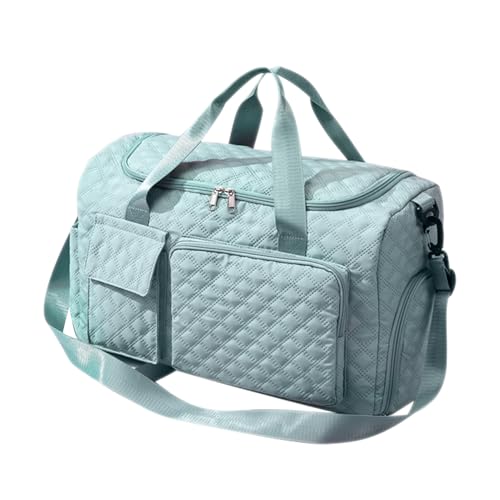 Bolsa Deporte Mujer - Bolso Viaje Con Correa Ancha | Maleta Accesorios Gran Capacidad, Bolsa Gimnasio Con Separación Ropa SECA Y Mojada para Toallas, Prendas, Lake Blue, riferimento alla