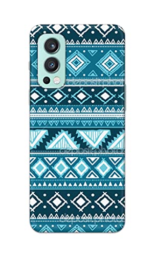 Image of PRINTFIDAA Coloured Tribal Pattern Hard Back Cover for OnePlus Nord 2 (5G) Back Cover -(P6) KAT1008