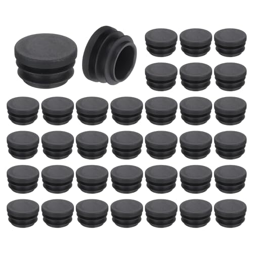 uxcell Round Plastic Plug,22mm(0.87") OD Furniture Leg Pipe Insert 36Pcs