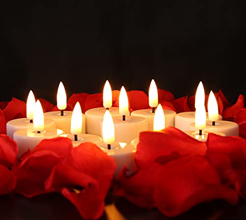 Eywamage Set di 12 candele votive a LED senza