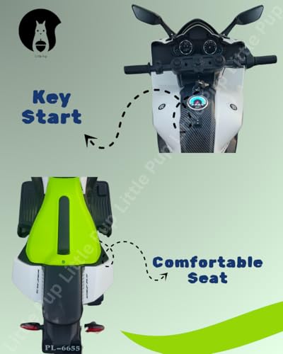 Image of LITTLE PUP Yamaha R9 Battery Operated Bike for Kids | Electric Bike for Child | LED Light & Music | Baby Ride on Toy Rechargeable Battery | for Kids to Drive 2 to 10 Years Boys and Girls