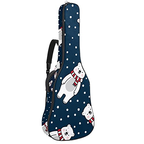 Housse guitare acoustique fleurie sac à dos imperméable pour musiciens