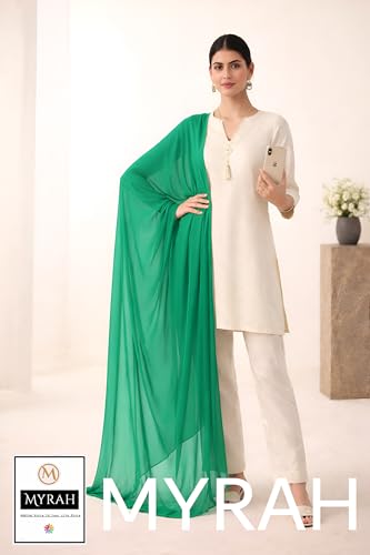 Image of MYRAH Chiffon Solid Casual Daily Use Dupatta For Women's & Girls Length - 2.50 Meter