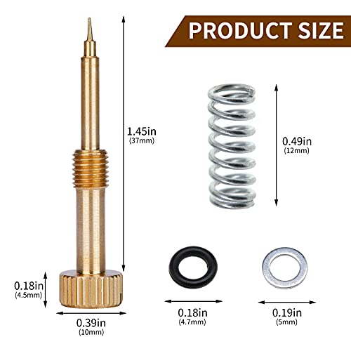 Tonrycue Pro Carb Rebuild Kit Mixture Screw For Harley Big Twin 1990-1999, For Keihin Cv Cvk Carbs Twin Cam 1999-2006, And For Kawasaki Klm Cvk40 Cvk36 Cvk34 Carburetors Ty-09 #TOP2
