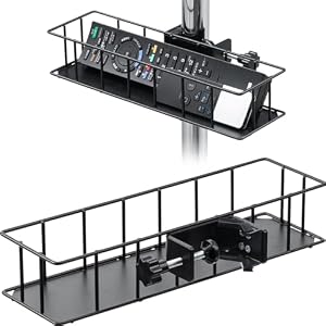 サンワダイレクト リモコンラック クランプ式 丸/角パイプ取付 横型 収納 バスケット トレー リモコンホルダー 小物入れ 100-RACOP1