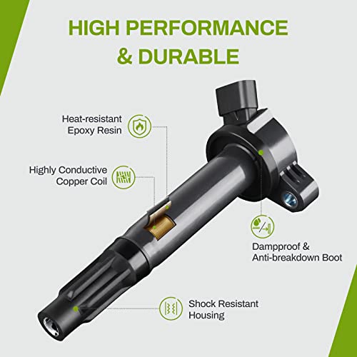 Autosaver88 Ignition Coil 6-Pack Compatible With Avalon Camry Highlander Rav4 Sienna Venza, Es350 Is350 Rx350 Rx450H V6 3.5L #TOP3
