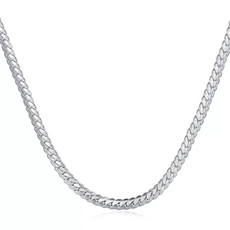Stylish Silver Chain Royal And Fancy Curb Design Sterling Silver Plated Stainless Steel Chain for Men And Boys