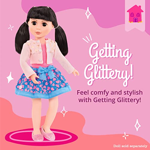 Glitter Girls – 14-Inch Doll Clothes – Getting Glittery Charming Cardigan and Skirt Regular Outfit for Girls Age 3 and Up – Children’s Toys