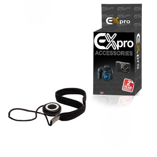 Ex-Pro Lens Cap Keeper Holder [Elasticated] for Canon, Nikon, Sony Alpha, Fuji, Pentax, Pansonic, Samsung SLR & DSLR Cameras.