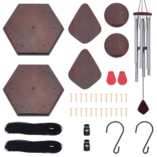 Kit de réparation de carillon pour réparer un carillon cassé avec clapet et attrape-vent bois