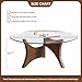 dnziqi Glass Coffee Table Modern Round Coffee Table, 31.5