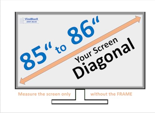 Image of VizoBlueX 85-86 inch Blue Light and Damage TV Screen Protector. Protection Shield & Anti-Blue Light Filter Blocking UV for LCD LED 4K OLED QLED (75.2 x 43.1 inch)