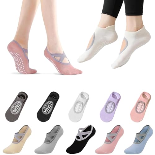 La mejor comparación de Ropa de Yoga y Pilates los 10 mejores. 42 BOOSEN 10 Pares Calcetines de Yoga, Calcetas Antideslizantes para Pilates, Calcetines Danza para Mujer, Adecuados para Deportes de Interior, Trampolín, Fitness, Ballet, Varios...