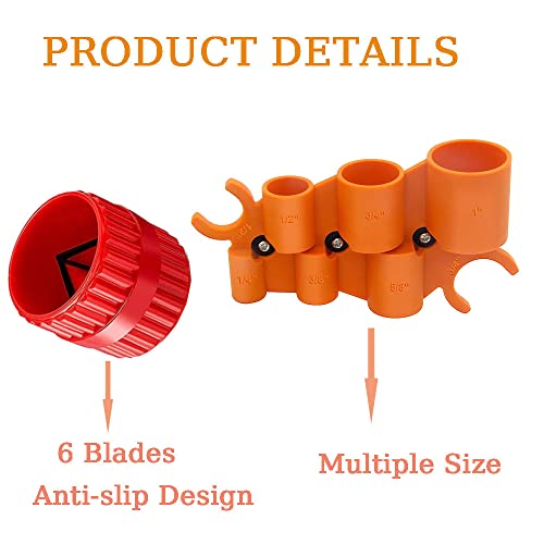 Au.Hbogt GAUGE PIPE 1/4'' - 1'' Depth Gauge And Pipe Deburring Tool Kit thumb #2