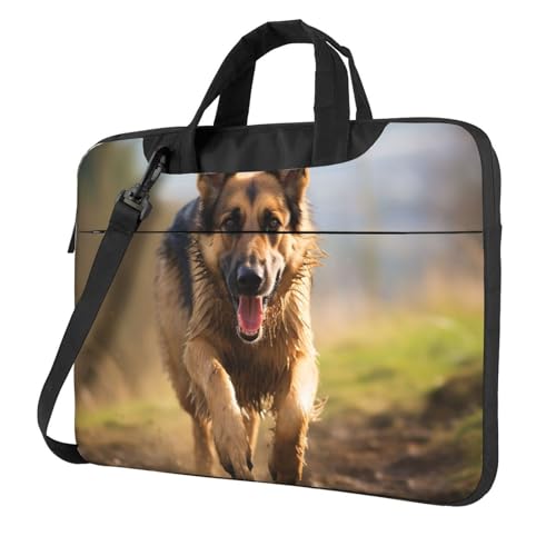 Bolsa para laptop con diseño de perro pastor alemán miniatura 1