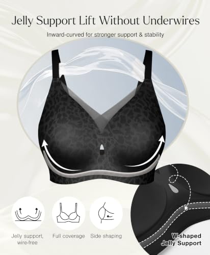 Image of Popilush Wireless Push Up Bra Comfortable Supportive Everyday Bras