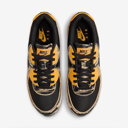 Nike Air Max 90 Premium Men's Shoes (IF1721-001, Black/University Gold/Parachute Beige/Black)4