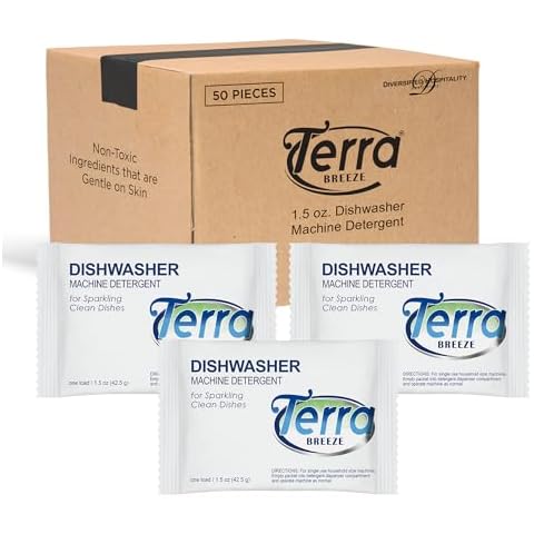 Terra Breeze Automatic Dishwasher Detergent Powder,1.5 oz. Individually Wrapped Packets (50 packs) Cover