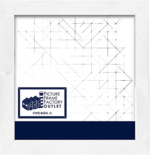 PFFO 8x8 White Picture Frame for Photos, Prints, or Posters, Wall Decor