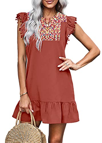 Image of KIRUNDO Boho Summer Mini Embroidered Dresses for Women