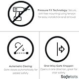 Safetots Pressure Fit Self Closing Stair Gate, 75cm - 82cm, Matt Black, Auto Closing Baby Gate, Safety Barrier for Toddler, Easy Installation - Image 4