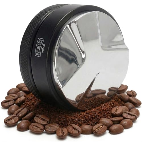 scarlet espresso | Kaffee Distributor »Grande TRE« – Kaffeverteiler für gleichmäßige Verteilung im Siebträger 5–13mm einstellbar – Leveler für präzise Espresso-Zubereitung – Set 58,5 mm