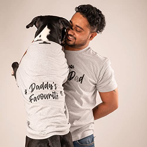 Image of HUFT Twinning - Daddy' s Favourite T-Shirt for Dogs - Grey with Black Print - M