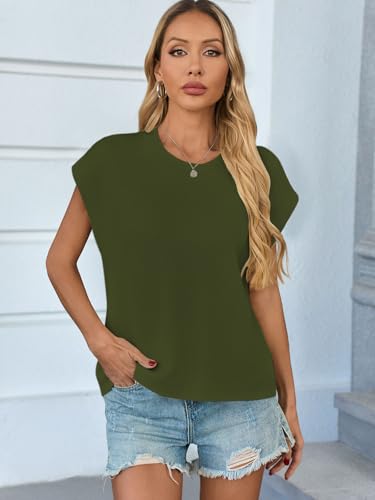 Image of GREAIDEA Womens Sleeveless Sweater Vest Crewneck Cap Sleeve Knit Tops Trendy 2026 Summer Spring Business Casual Shirts