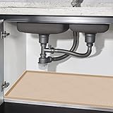 Under Sink Mat, Under Sink Mats for Kitchen Waterproof, 28”x22” Silicone Under Kitchen Sink Liner Ma