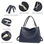 KOGTLA Women Genuine Leather Purses Handbags Tote Bag Shoulder Bag Top Handle Satchel Ladies Crossbody Hobo Bags Bucket Bag - Image 4