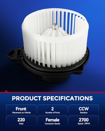 Image of KAX AC Blower Motor for Dodge 2002-2008 Ram 1500, 2002-2009 Ram 2500, 2002-2009 Ram 3500,2008-2010 Ram 4500 /5500,2002-2004 Grand Cherokee - HVAC Heater Blower Motor Replaces# 700012