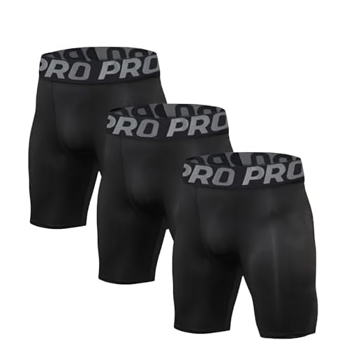 BEGIANT Compression Shorts Mens 3 Pack Sports Anti-Chafing Underwear Base Layer Shorts Quick Dry Running Shorts Cycling Tights for Workout Athletic Rugby Short Protect Leg Skin, Black*3, M