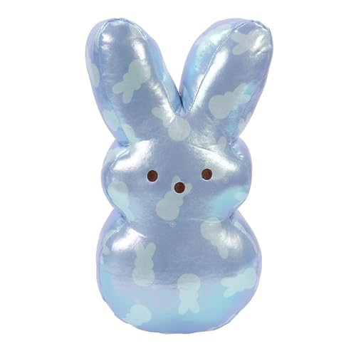 Animal Adventure | 15" Lamé Blue Bunny Peeps Plush | Easter Basket Stuffed Animals for Kids | Marshmallow Candy | Huggable Ultra Soft Plushie Stuffers Toy | Collectable Gifts | Aged 3+