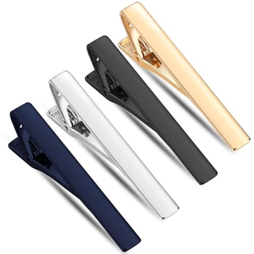 Pisacorbatas hombre para bodas y eventos de negocios pin metálico regular 4 piezas