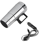Car Heating Cup, Simple 12V/24V 300ml Portable in Car Coffee Maker Tea Pot Vehicle Heating Cup Li...