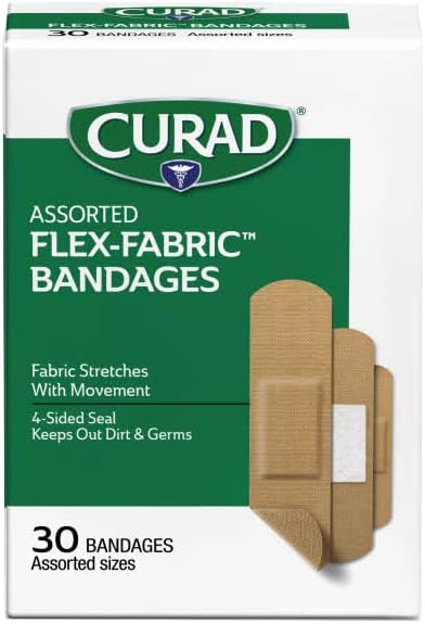 Flex-Fabric Adhesive Bandages, Assorted Sizes, 30 Count