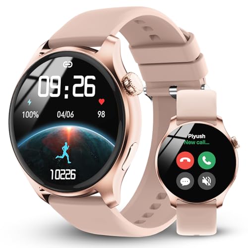Image of Nervfit Orion S1 Smartwatch with 1.43 inch AMOLED Display, Functional Crown Control, Bluetooth Calling, AI Voice Assistant, IP68 Waterproof, Heart Rate & SpO2 Monitor, and 100+ Sports Modes - (Rose Gold)