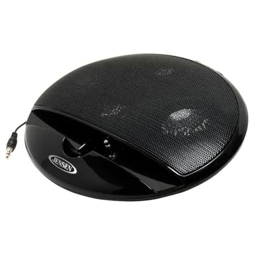 JENSEN SMPS-125 Portable Stereo Speaker For iPod/iPhone, MP3, Tablet, and Smartphone Black