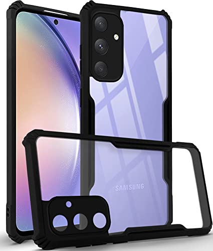 Image of Jkobi Back Cover Case for Samsung Galaxy A34 5G (Shockproof with Polycarbonate Clear Panel | Professional Black)